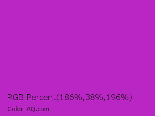 RGB Percent 73%,15%,77% Color Image