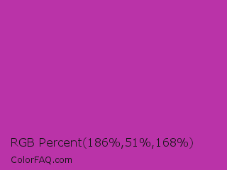 RGB Percent 73%,20%,66% Color Image