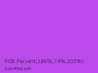 RGB Percent 73%,29%,92% Color Image