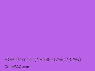 RGB Percent 73%,38%,91% Color Image