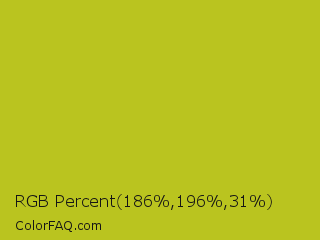 RGB Percent 73%,77%,12% Color Image