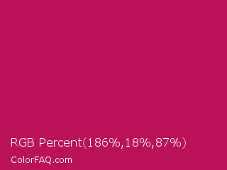 RGB Percent 73%,7%,34% Color Image