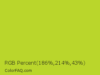 RGB Percent 73%,84%,17% Color Image