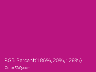 RGB Percent 73%,8%,50% Color Image