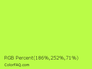 RGB Percent 73%,99%,28% Color Image