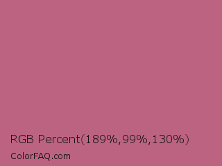 RGB Percent 74%,39%,51% Color Image