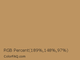 RGB Percent 74%,58%,38% Color Image