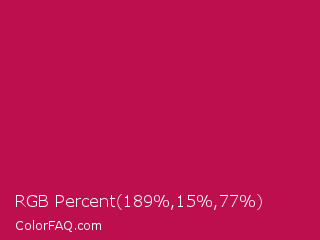 RGB Percent 74%,6%,30% Color Image