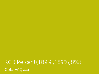 RGB Percent 74%,74%,3% Color Image