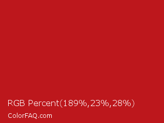 RGB Percent 74%,9%,11% Color Image