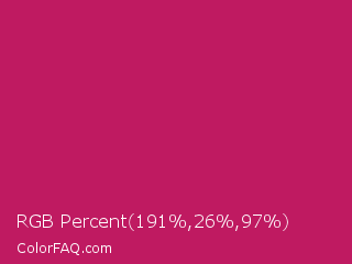 RGB Percent 75%,10%,38% Color Image