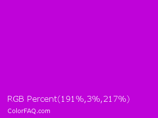 RGB Percent 75%,1%,85% Color Image