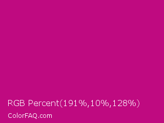 RGB Percent 75%,4%,50% Color Image