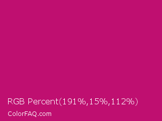 RGB Percent 75%,6%,44% Color Image