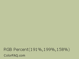 RGB Percent 75%,78%,62% Color Image