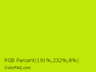 RGB Percent 75%,91%,3% Color Image
