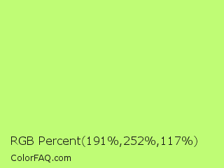 RGB Percent 75%,99%,46% Color Image