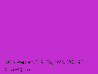 RGB Percent 76%,18%,81% Color Image