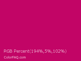 RGB Percent 76%,2%,40% Color Image