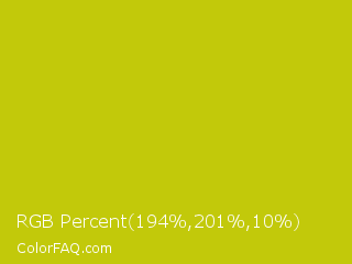 RGB Percent 76%,79%,4% Color Image