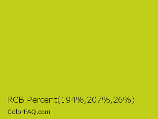 RGB Percent 76%,81%,10% Color Image