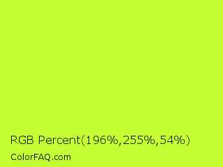 RGB Percent 77%,100%,21% Color Image