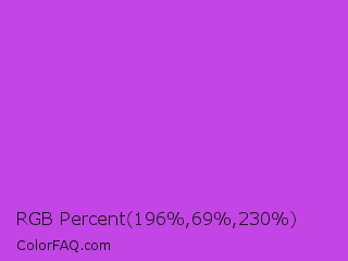 RGB Percent 77%,27%,90% Color Image