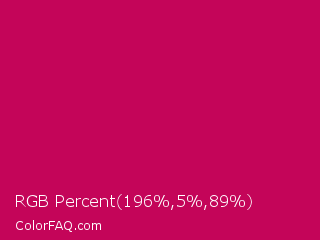 RGB Percent 77%,2%,35% Color Image