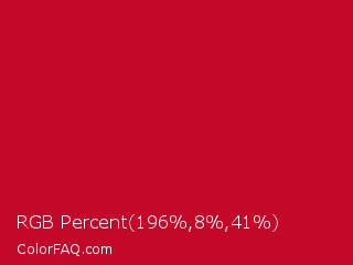 RGB Percent 77%,3%,16% Color Image