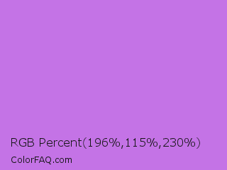 RGB Percent 77%,45%,90% Color Image