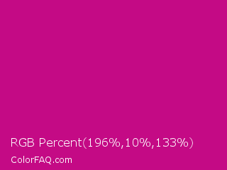 RGB Percent 77%,4%,52% Color Image