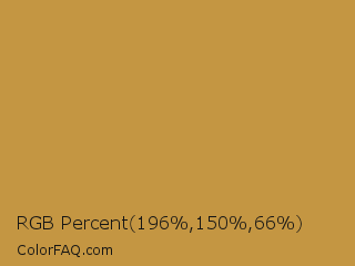 RGB Percent 77%,59%,26% Color Image