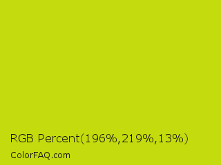 RGB Percent 77%,86%,5% Color Image