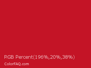 RGB Percent 77%,8%,15% Color Image
