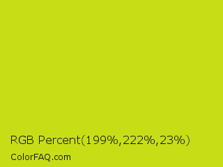 RGB Percent 78%,87%,9% Color Image