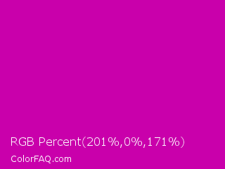 RGB Percent 79%,0%,67% Color Image
