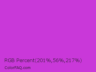 RGB Percent 79%,22%,85% Color Image