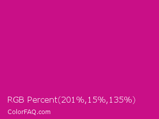 RGB Percent 79%,6%,53% Color Image