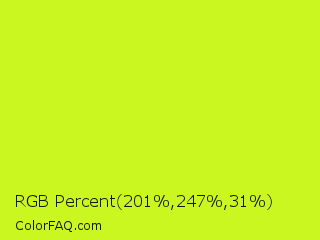 RGB Percent 79%,97%,12% Color Image