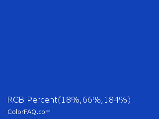 RGB Percent 7%,26%,72% Color Image