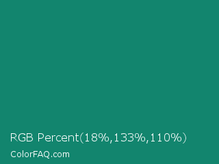RGB Percent 7%,52%,43% Color Image