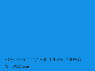 RGB Percent 7%,57%,90% Color Image