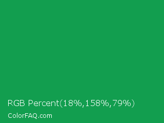 RGB Percent 7%,62%,31% Color Image