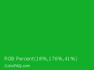 RGB Percent 7%,69%,16% Color Image
