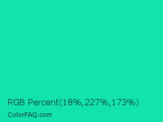 RGB Percent 7%,89%,68% Color Image