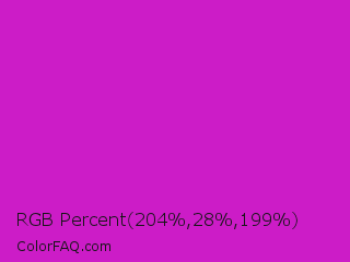 RGB Percent 80%,11%,78% Color Image