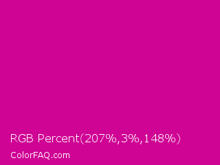 RGB Percent 81%,1%,58% Color Image