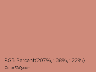 RGB Percent 81%,54%,48% Color Image