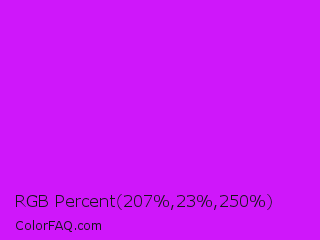 RGB Percent 81%,9%,98% Color Image
