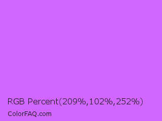RGB Percent 82%,40%,99% Color Image